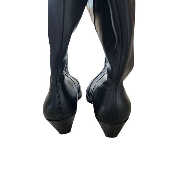 Vince Camuto The Knee High Boots Leather Size 6.5 Wide Calf Block Heel NEW - Picture 6 of 8